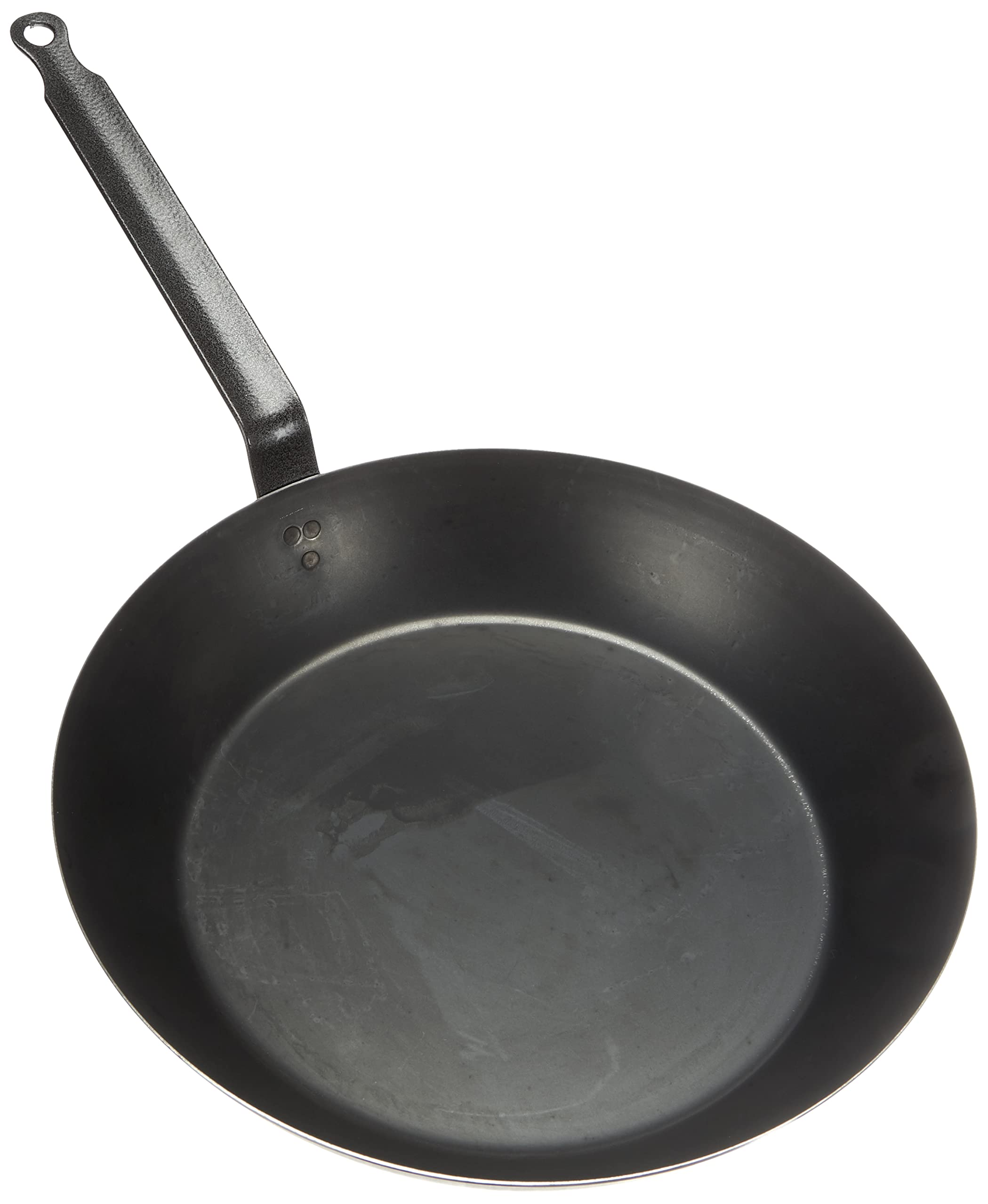 Pentole Agnelli Iron Black Steel Lightweight Frying Pan With Iron Handle, Diameter 28 Cm.