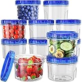 Deli Food Storage Containers with Airtight Lids (10 Sets - 16 oz), Meal Prep Containers with Lids Reusable, Stackable, Suitab