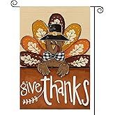 Thanksgiving Garden Flag Outdoor Decoration, Courtyard Double Sided Turkey House Flag, Used for Thanksgiving Decoration