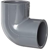 Spears 806 Series PVC Pipe Fitting, 90 Degree Elbow, Schedule 80, 2" Socket