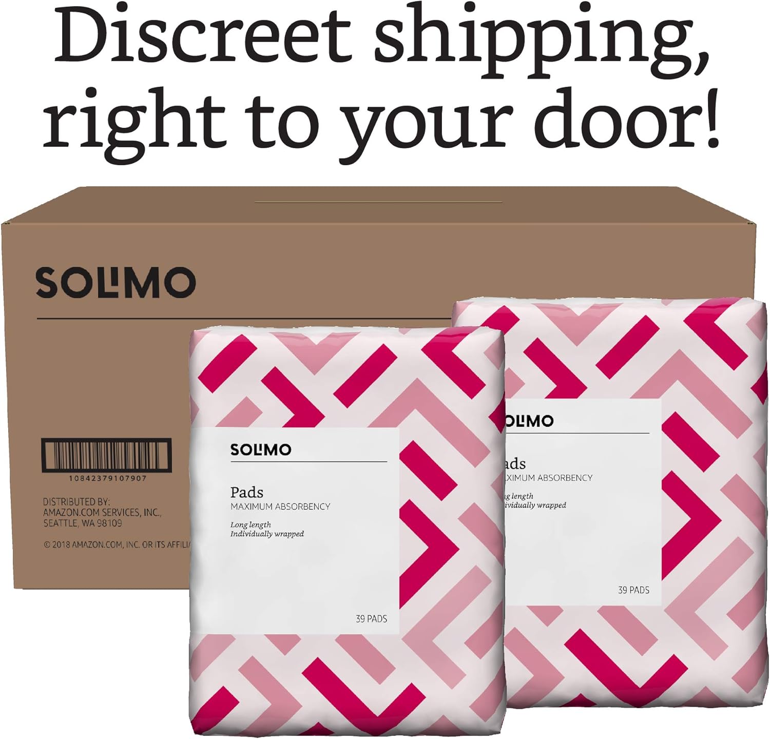  Brand - Solimo Incontinence/Bladder Control Pads for Women, Maximum Absorbency, Long Length, 78 Count, 2 Packs of 39: Health & Personal Care