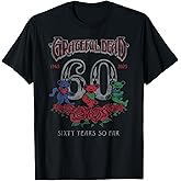 Grateful Dead 60 Years Anniversary Dancing Bears Band T-Shirt
