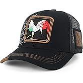Trendy Apparel Shop Animal Design Square Embroidered Snapback Trucker Cap