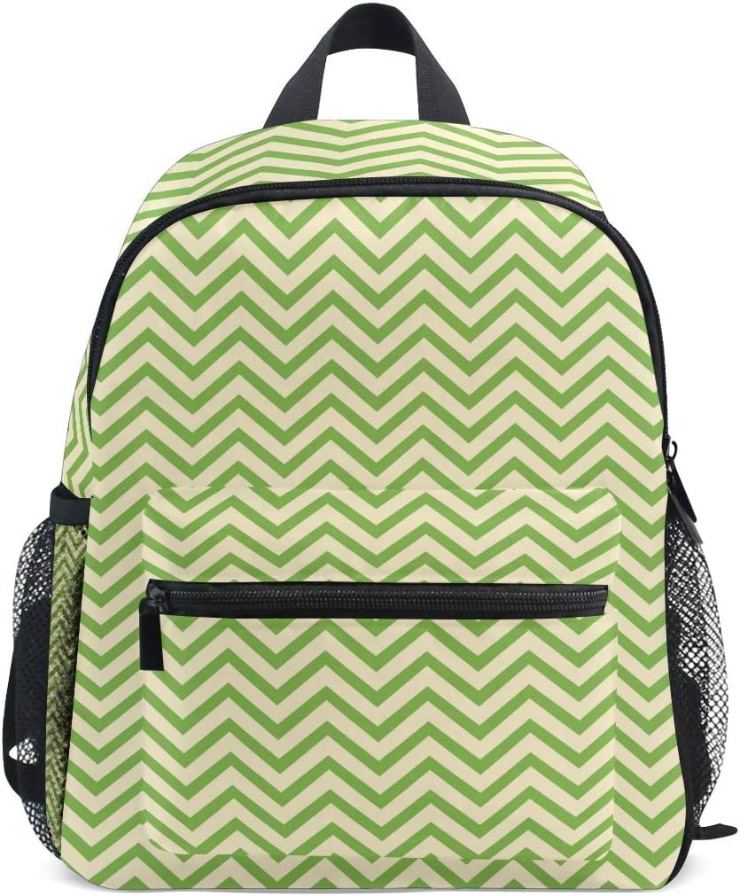 DEZIRO Green Wavy Line kid’s Bookbag School pack Backpacks Travel bag