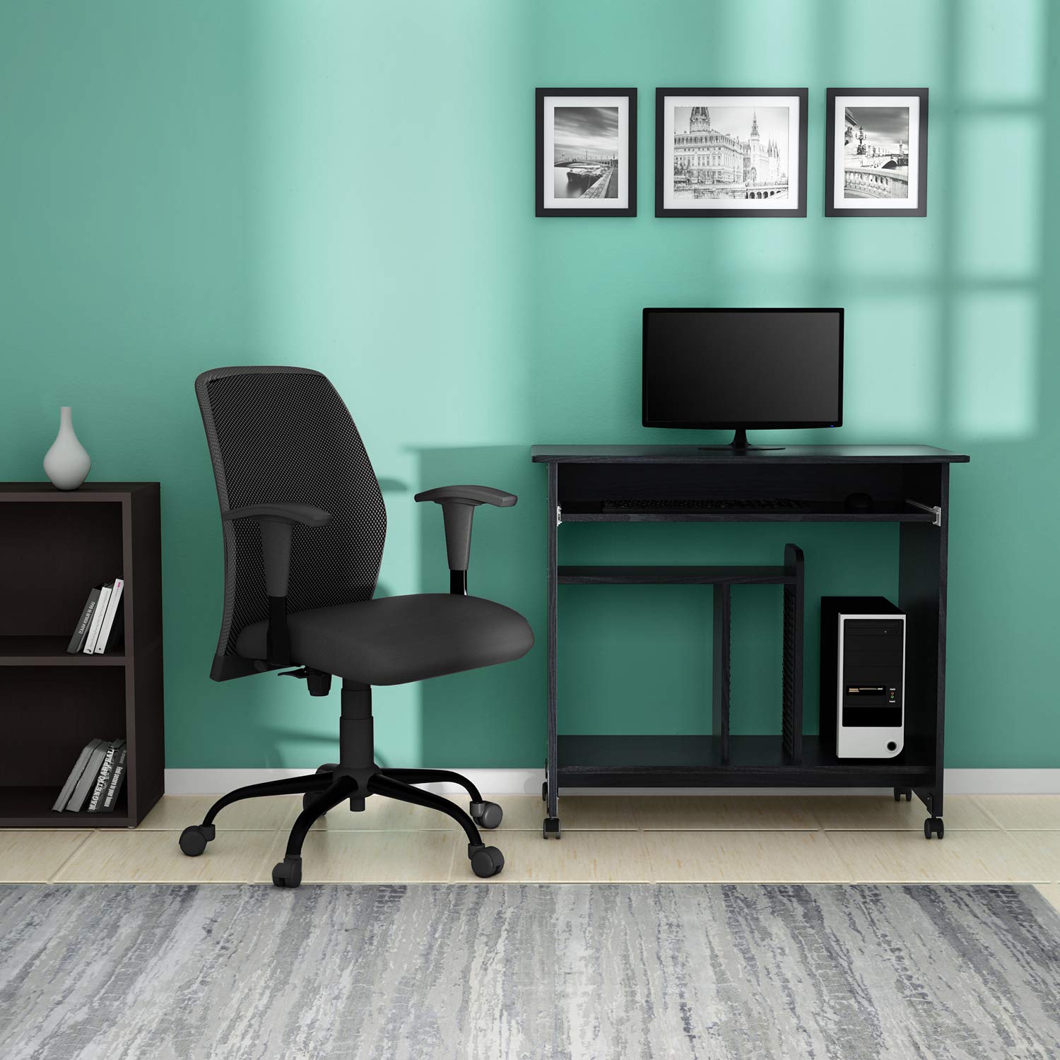 Godrej Interio Caliber Computer Desk (Black, Matte Finish) Amazon.in