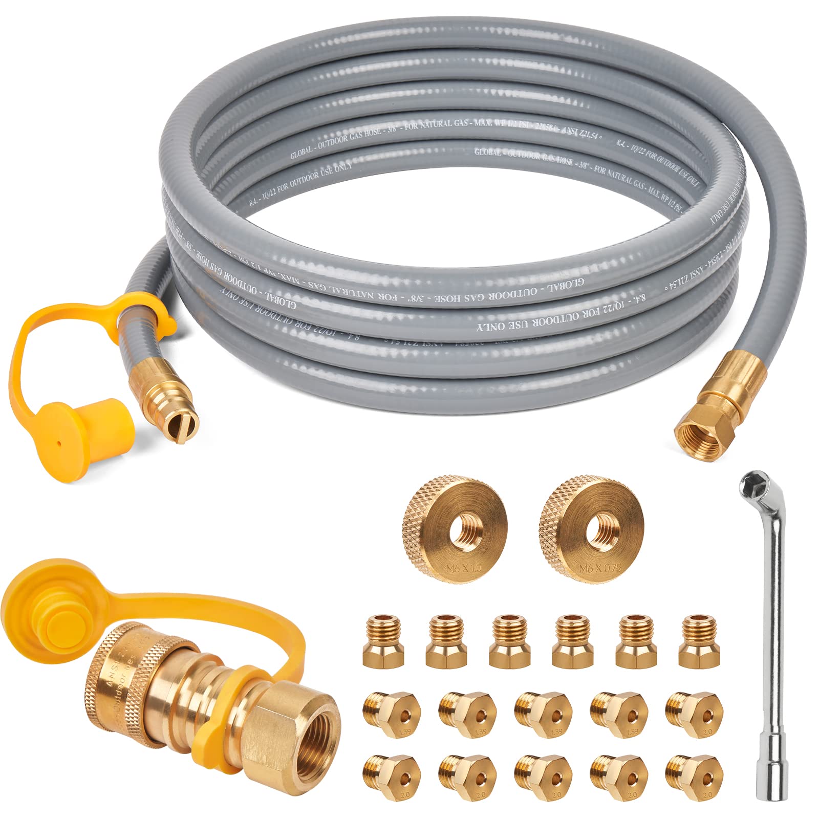 Photo 1 of GASPRO Propane to Natural Gas Conversion Kit, Fit for Blackstone 28'' & 36'' Griddles, Tailgater, Rangetop Combo & Single Burner Rec Stove, 3/8" Quick Connect & 12FT Hose