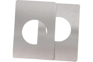 POPETPOP 2Pcs Stainless Steel Door Reinforcement Plate Easy Install Door Strike Plate for Repair Door Knob Plate Filler Stron