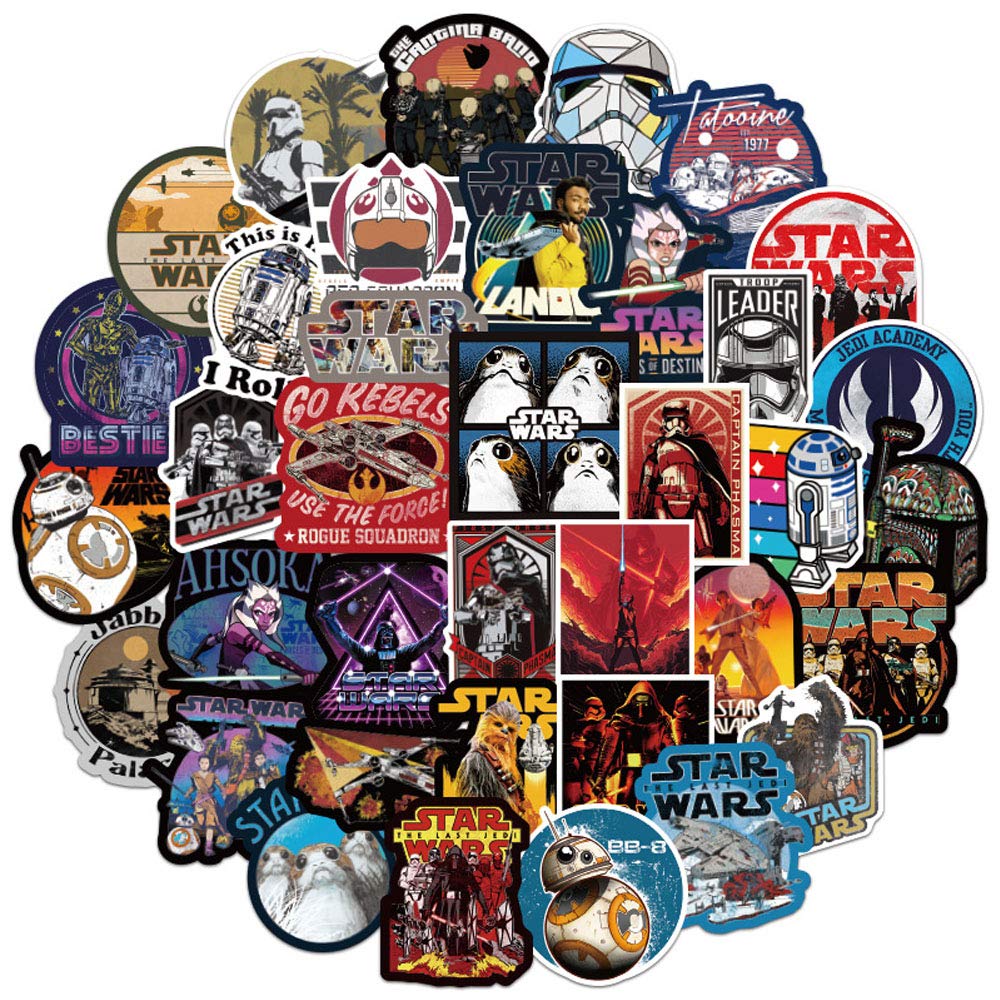 Photo 1 of 108 pcs/Pack Star Wars Theme Cool Vsco Sticker No Repetition Stickers Vinyl Skateboard Guitar Travel Case Sticker Water Bottle Laptop Luggage Bike Bicycle Stickers
