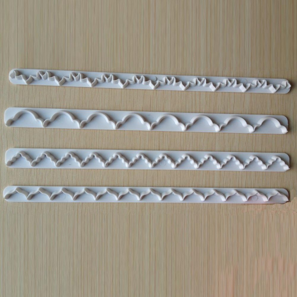 Karen Baking 4PCS New FMM Straight Frill Cutter Cake Decoration Tools Pressing Mould?