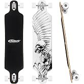 Nattork Longboard Skateboard Complete 8 Ply Canadian Hard Maple for Commuting, Carving &amp; Downhill Riding with T-Tool, Made for Adults, Teens and Kids