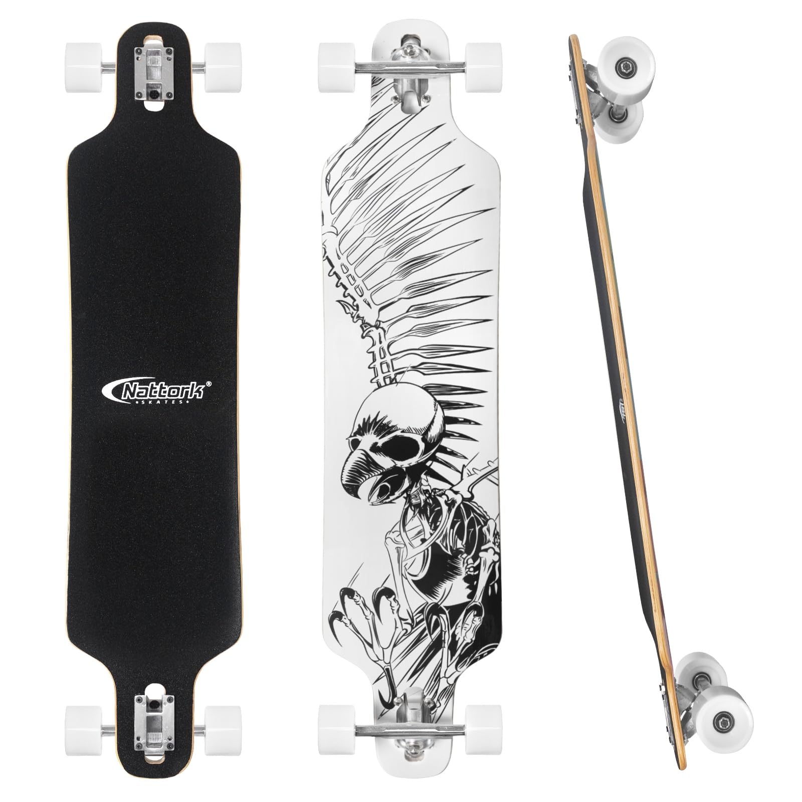 Nattork 42 Inch Cruiser Longboard Skateboard