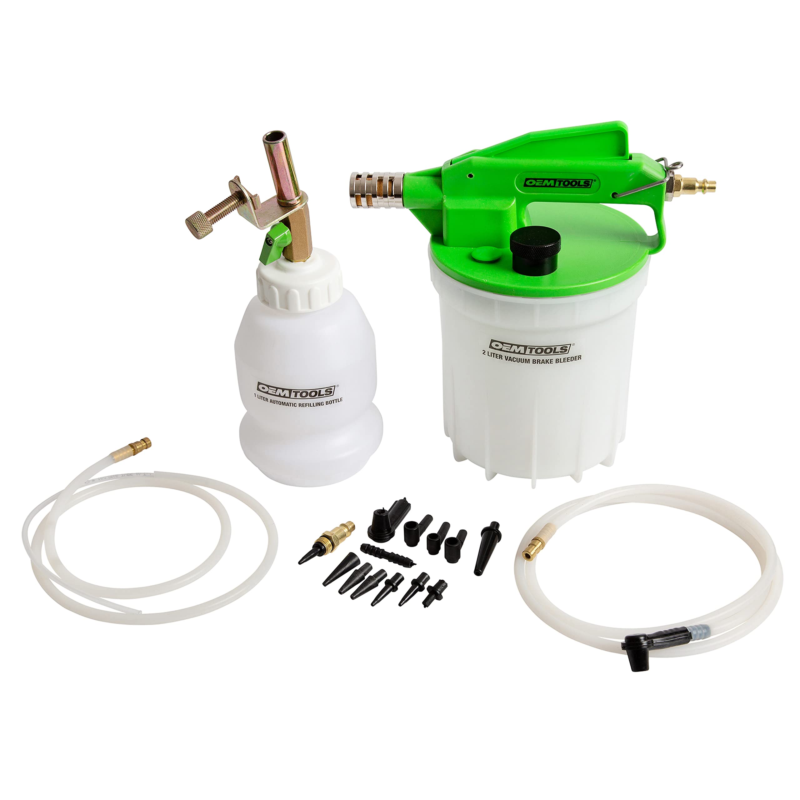 Photo 1 of ***MISSING PARTS***
OEMTOOLS 22506 2L Vacuum Brake Bleeder Kit, Single-Person Brake Fluid Extraction, Pneumatic Bleeder Tool with Refill Bottle, Disc and Drum Brake Service, Automotive Vacuum Pump System
