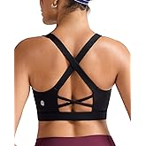 RUNNING GIRL Sports Bra for Women High Support,Molded Cup High Impact Sports Bras with Sewn in Pads