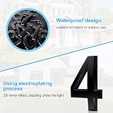 Vicloon 3D Mailbox Numbers Self Adhesive 3 Inches ABS Waterproof House Street view 4