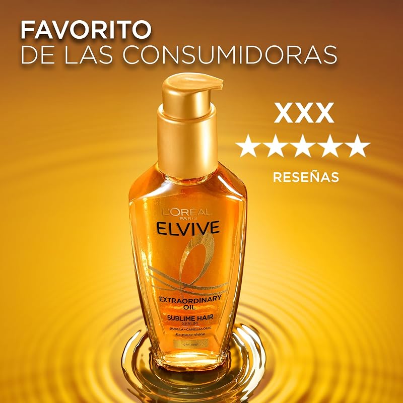 L'Oréal Paris Elvive Aceite Extraordinario Sérum para Pelo Teñido, 100ml — foto 8 de 8