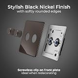 British General BG Intelligent Double Wall Dimmer Switch Black Nickel 200W FBN82 view 2