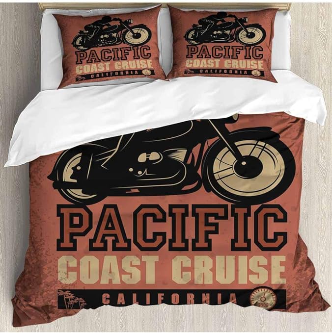 prunushome - Juego de Funda de edredón de 3 Piezas, Suave, 100%