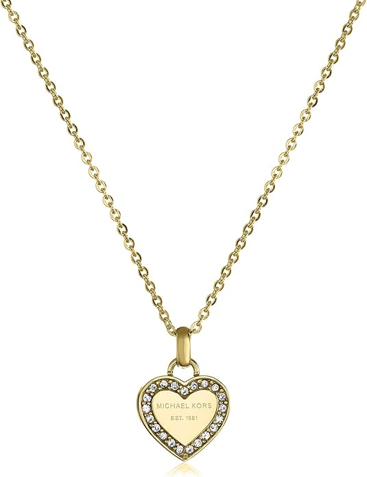 michael kors necklace rose gold heart