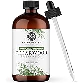 NaturoBliss 100% Pure Cedarwood Essential Oil Therapeutic Grade Premium Quality (4 fl. oz) with Glass Dropper, Perfect for Ar