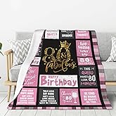 Qcaslprt 80th Birthday Gifts for Women, 1946 80 Years Old Flannel Throw Blanket 60x50 Inches, Anniversary Retirement Blankets Gifts for Family Friends Lovers