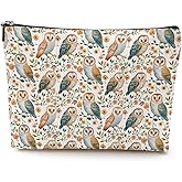 Cute Owl Cosmetic Bag Owl Stuff Merch Makeup Bag Funny Owls Lover Gifts for Women Sister Animal Lovers Grandma Bestie Owls Accessories Makeup Pouch Birthday Mothers Day Christmas Friendship