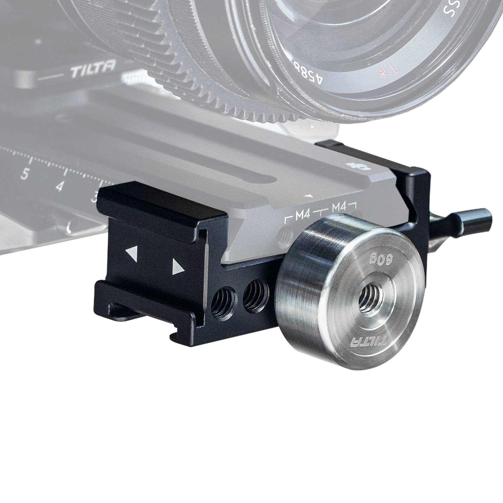 TILTA Quick Release Baseplate Counterweight Adapter for RS2 RSC2 with 60g Counterweight, Dovetail Design Dual Cold Shoe Mounts TGA-BCA