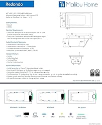 Malibu Redondo Rectangle WhirlJet Bathtub, 60-Inch