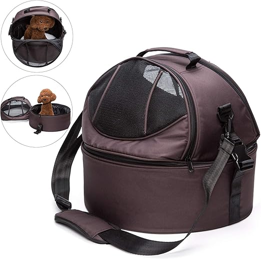 Panier Transport Chien Chiot Sac Transport Rond Pour Chat Porte Par Epaule Ou Main Aere Amazon Fr Animalerie