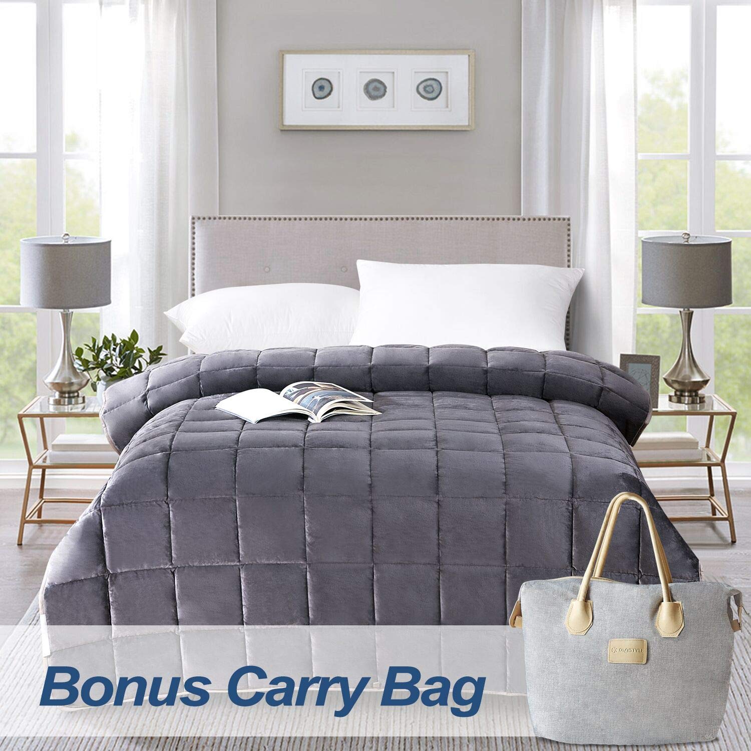 OMYSTYLE Weighted Blanket 25lbs Adult,60X80InchesWarming