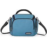G-raphy Camera Bag Case Compact Lightweight Shoulder Crossbody Sling Photography Bags for Nikon Canon Sony DSLR SLR Mirrorless with Removal Straps(Teal)