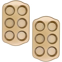 JOHO BAKING Nonstick 6 Cup Standard Muffin