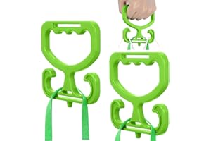CIATBYYJ 2 Pcs Grocery Bag Carrier Handle, Green Shopping Bag Holder for Easy Carrying, Each Bags Handle Holds Up to 80lbs, Shopper Accessories for Grocery & Reusable Bags