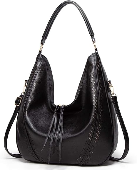 ladies large black shoulder bags