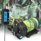 Reptile Misting System with Timer, 6 Nozzles, Self-Priming Pump, Fine Mist | Designed for Chameleons, Geckos, Frogs &amp; Other Reptiles and Amphibians; Ideal for Terrariums