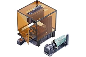 LaserPecker 4 Laser Engraver with Rotary Extension, Slide Extension and Protection Cover, Portable Fiber and Diode Laser Engraving Machine for Metal Wood Plastic Acrylic Leather Jewelry Making Craft