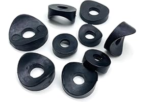 ABBIYYZ 12 Pcs 1" x 0.29" x 0.32" Arc-shaped Gasket, Plastic Machine Round Spring Deck Washers Fastener, for Fastening Gaskets of Hollow Round Tubes