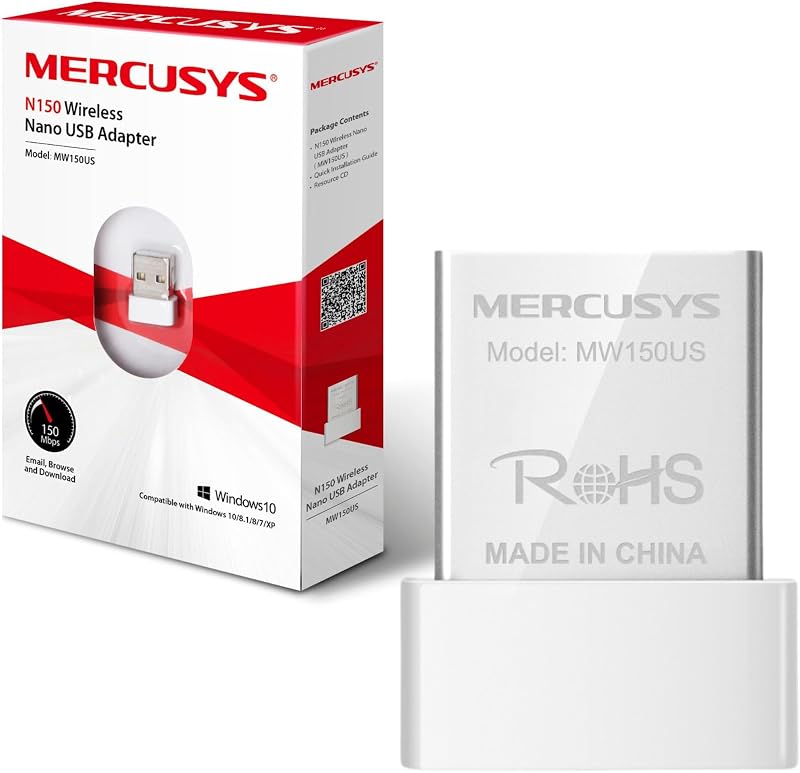 MERCUSYS MW150US N150 Wireless Nano USB Adapter Windows 10/8/7/XP