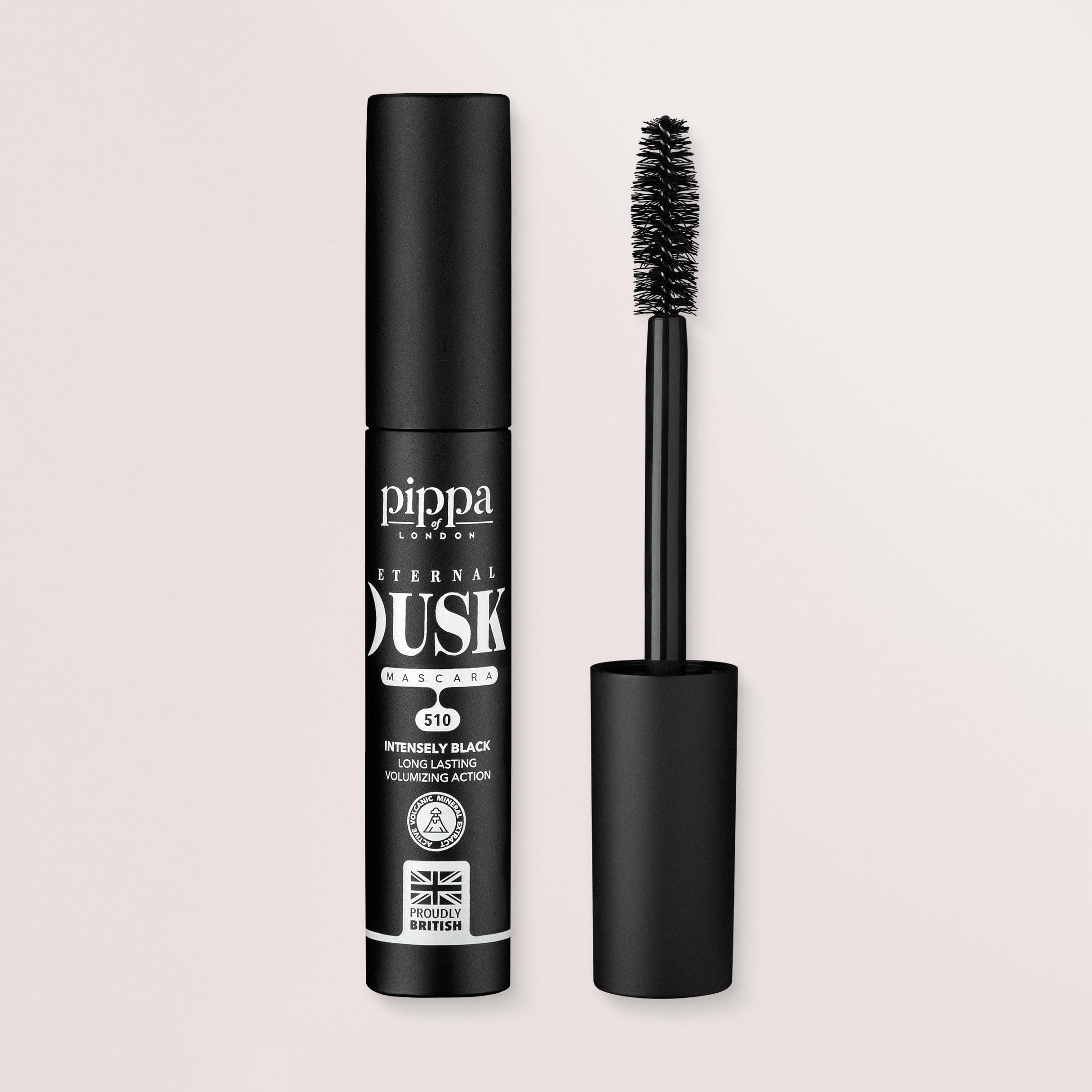 Pippa of London Eternal Dusk Mascara Black 510 Mineral Rich Mascara to Lengthen Short Lashes