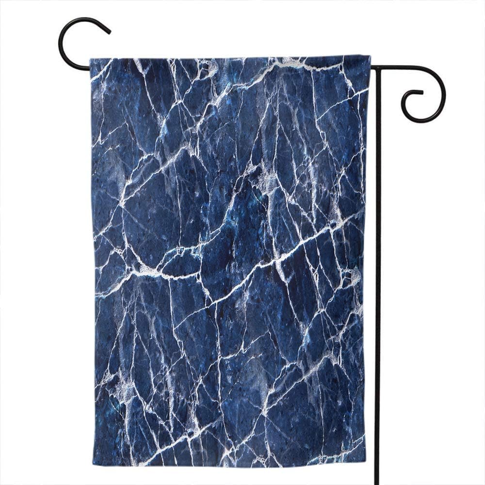 Wozukia Blue Marble Garden Flag 12.5×18 Inch Natural Stone