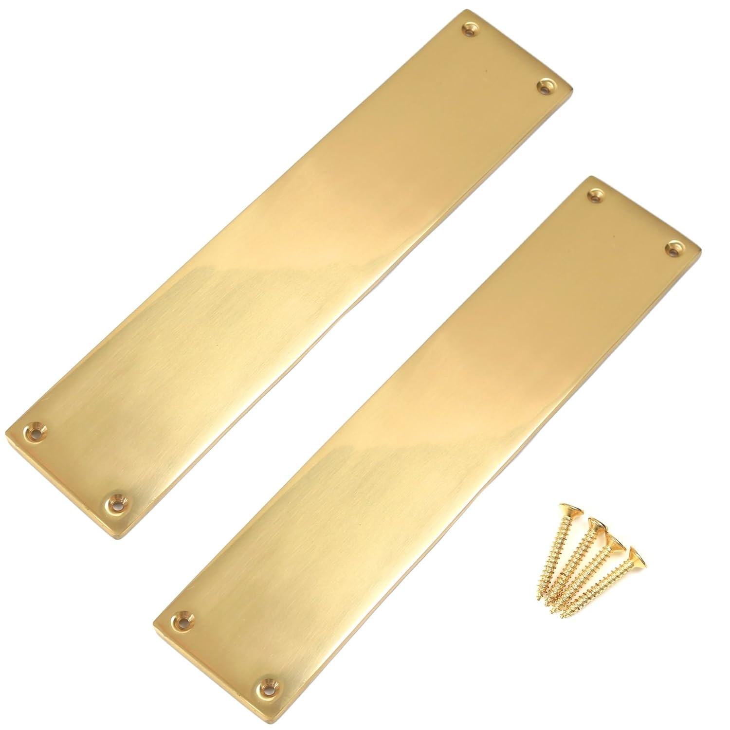2x Polished Brass Victorian Style Finger Push Plates Amazon.co.uk DIY & Tools