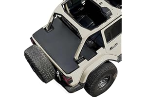 Coverspec Tonneau Cover Compatible with Jeep Trunk Cover Wrangler JL 4 Door Back Ton Cargo Vinyl Tailgate Cover Robicon Sahara Sport S Black 2018-Current
