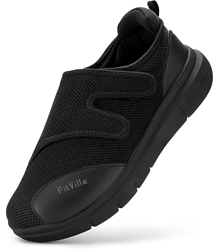 Amazon.com | FitVille Diabetic Shoes for Men Extra Wide Slip  display picture 3