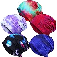 Chemo Headwear Headwrap Scarf Beanie Hat Women Stretch Knot Front Turban Olive Green, A Lilac, 3-4 - View #2