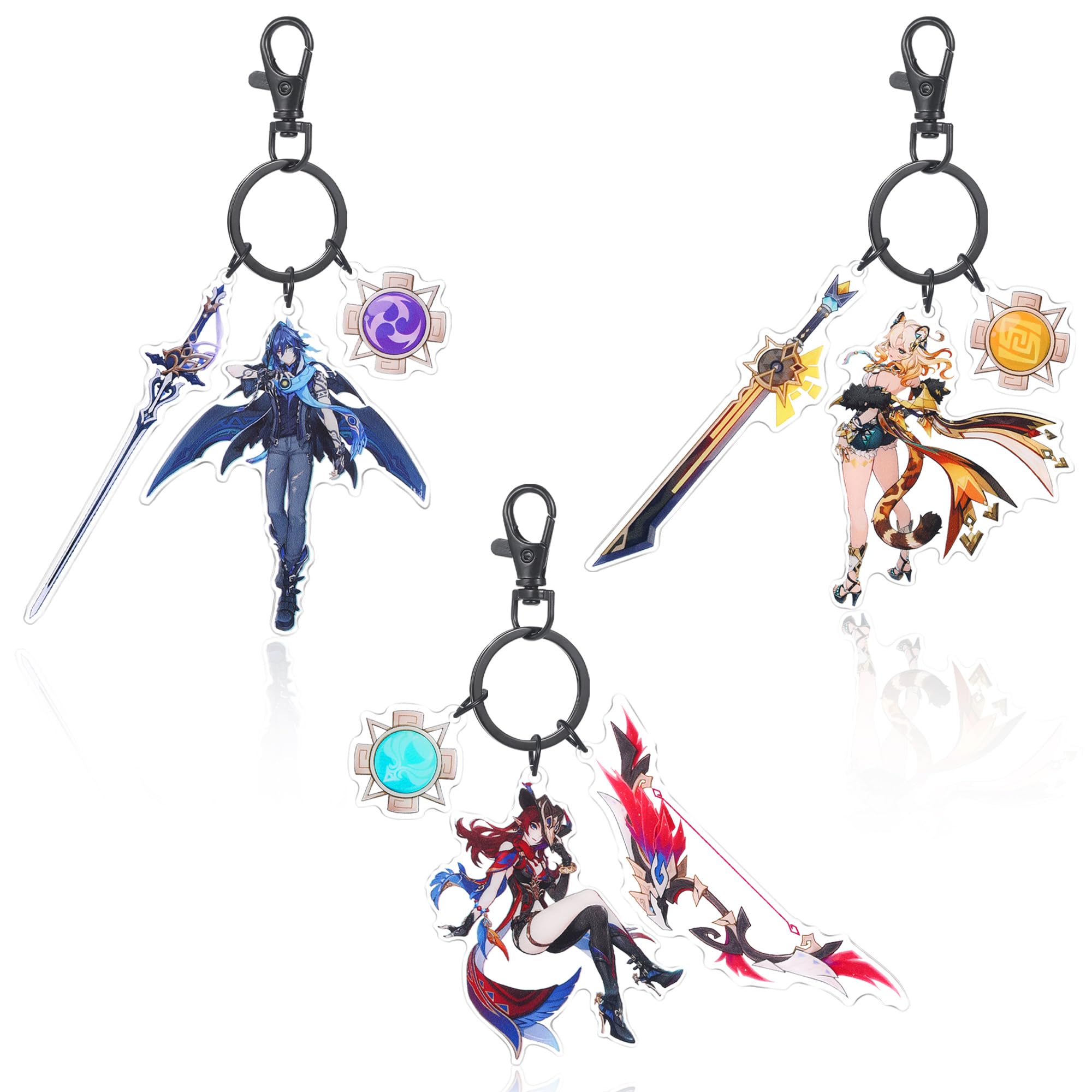 UTIEHD GI Character keychain set, 3pcs Acrylic
