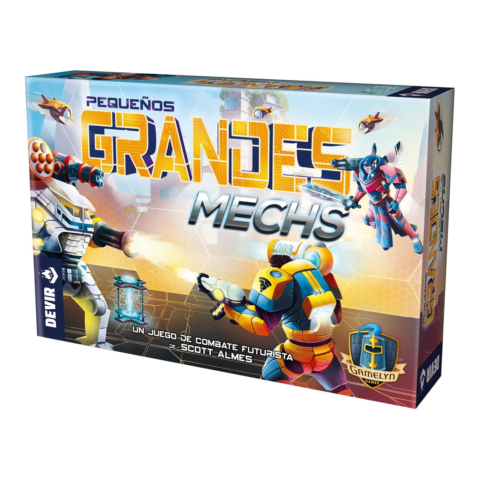Devir - Little Mechs, Board Game, Board Game with Friends, Funny, Board Game 14 Years (French Version)