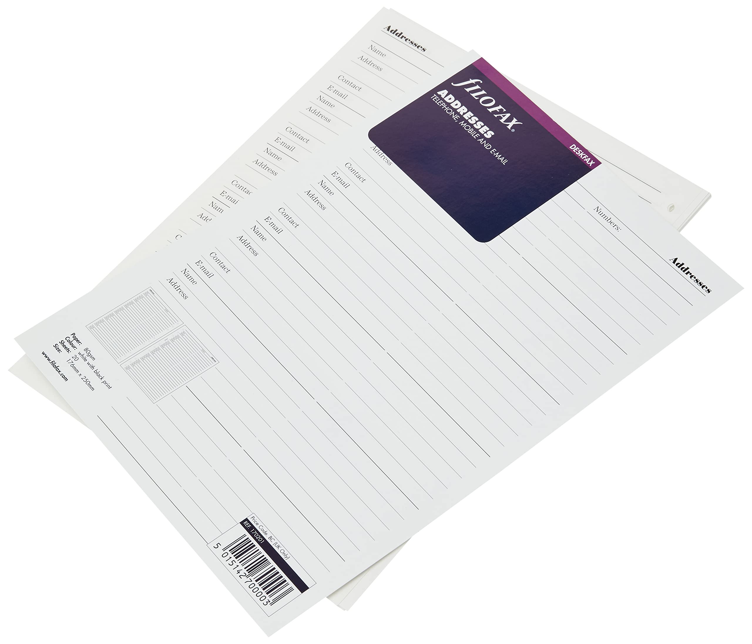 Filofax Deskfax Addresses