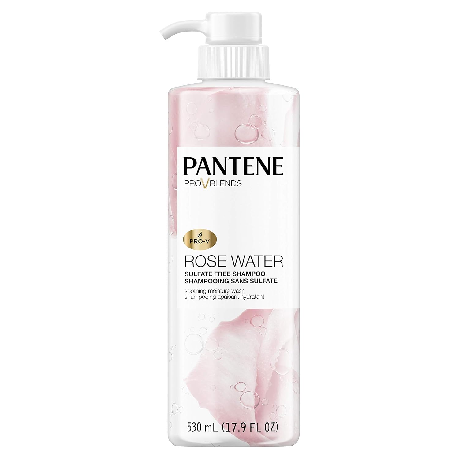 Amazon Com Pantene Shampoo Sulfate Paraben And Dye Free Pro V Blends Soothing Rose Water 17 9 Fl Oz Beauty