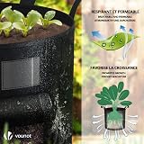 VOUNOT Plant Grow Bags 12 Gallon Potato Kit 3 Pack with Window Flap view 4