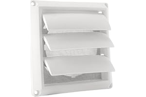 Vypart 4" Dryer Vent Cover for Exterior - Prevent Rats and Birds - Outdoor Vent Cover for House - White Dryer Vent Cap with Screen - Easy Installation