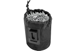 AJFHKJ Nail/Screw Work Pouch,Metal Clip-On Tool Pouch for Tools Screws and Nails,Ideal for Electrician Plumber Carpenter Contractor Handy Man and Any Tradesperson